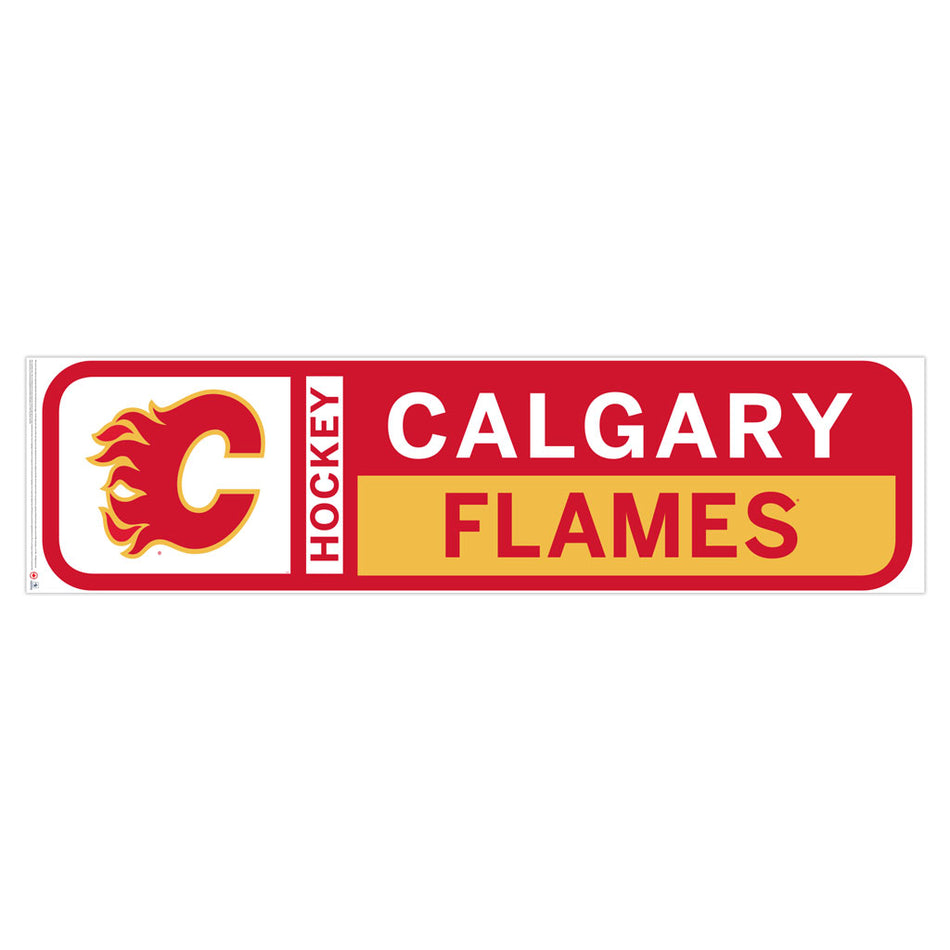 Calgary Flames 90x23 Team Repositional Wall Decal Design 56