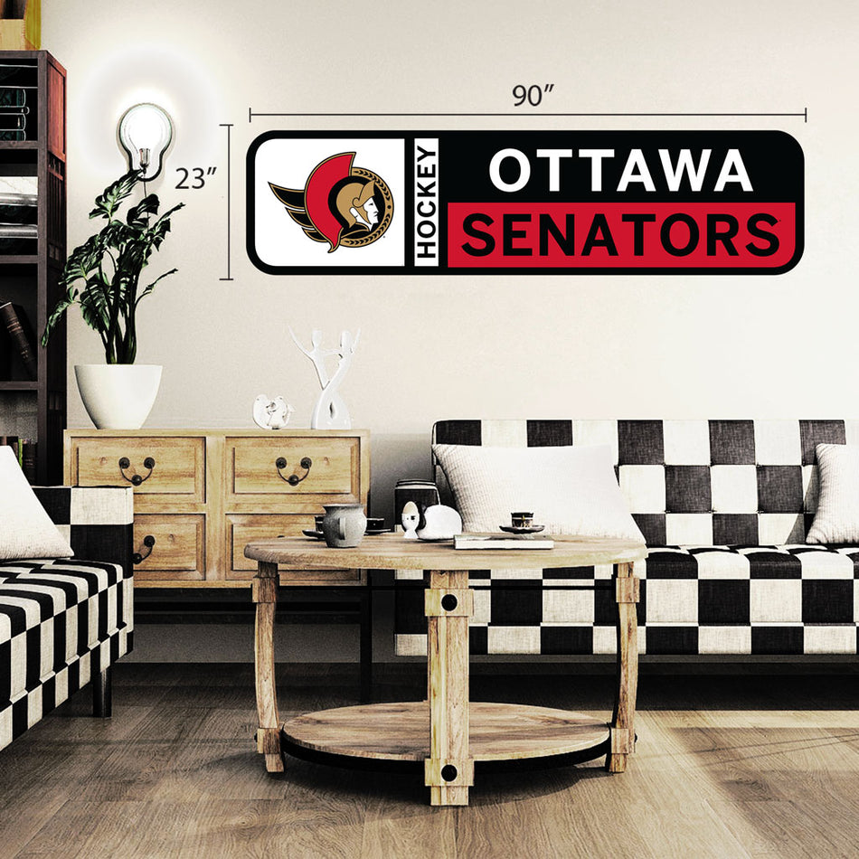 Ottawa Senators 90x23 Repositional Vinyl