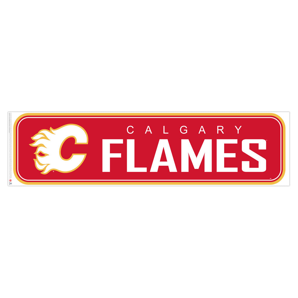 Calgary Flames - 90x23 Team Repositional Wall Decal - Long Design - Sports Decor
