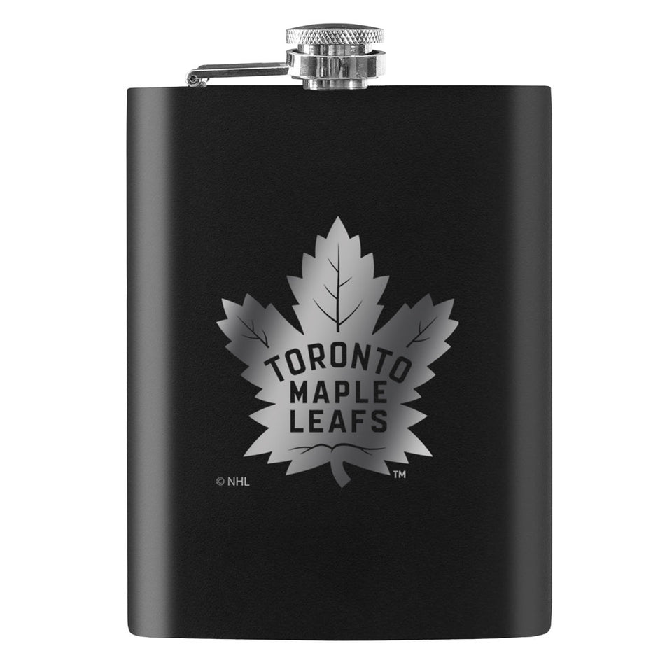 Toronto Maple Leafs Laser Etched 8oz Flask - Sports Decor