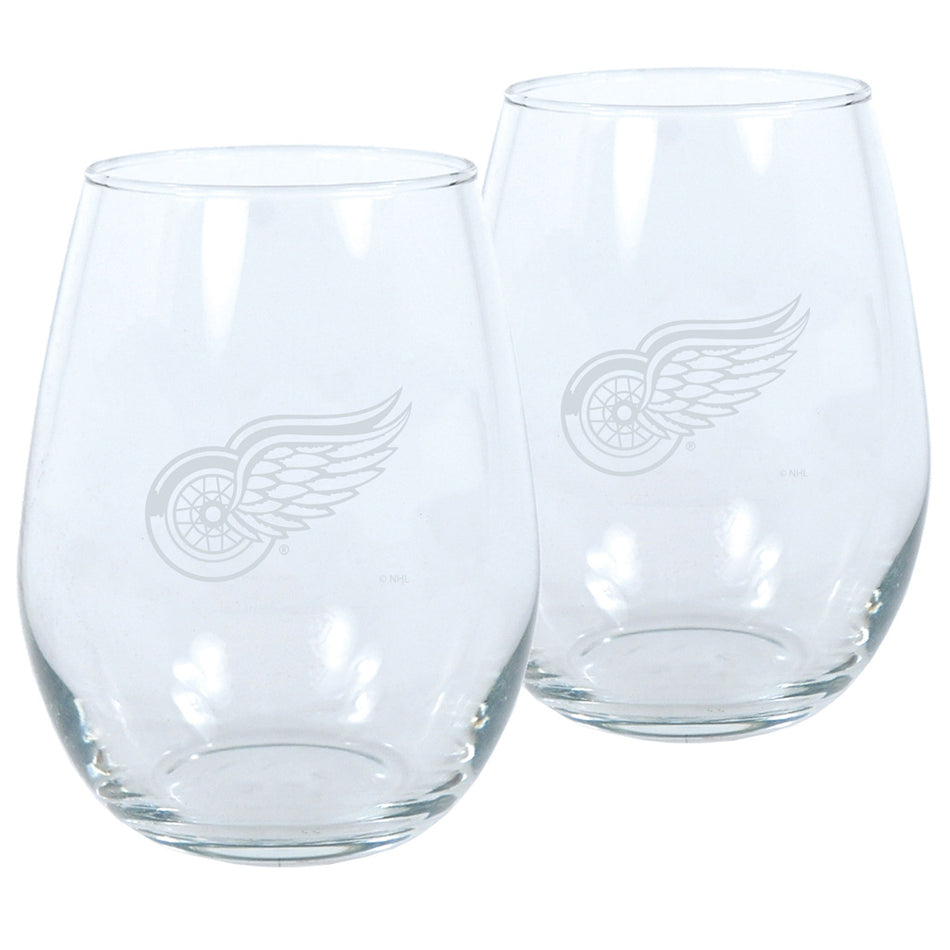 Detroit Red Wings 2pk Wine Glass Set