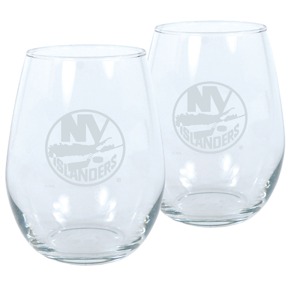 New York Islanders 2pk Wine Glass Set