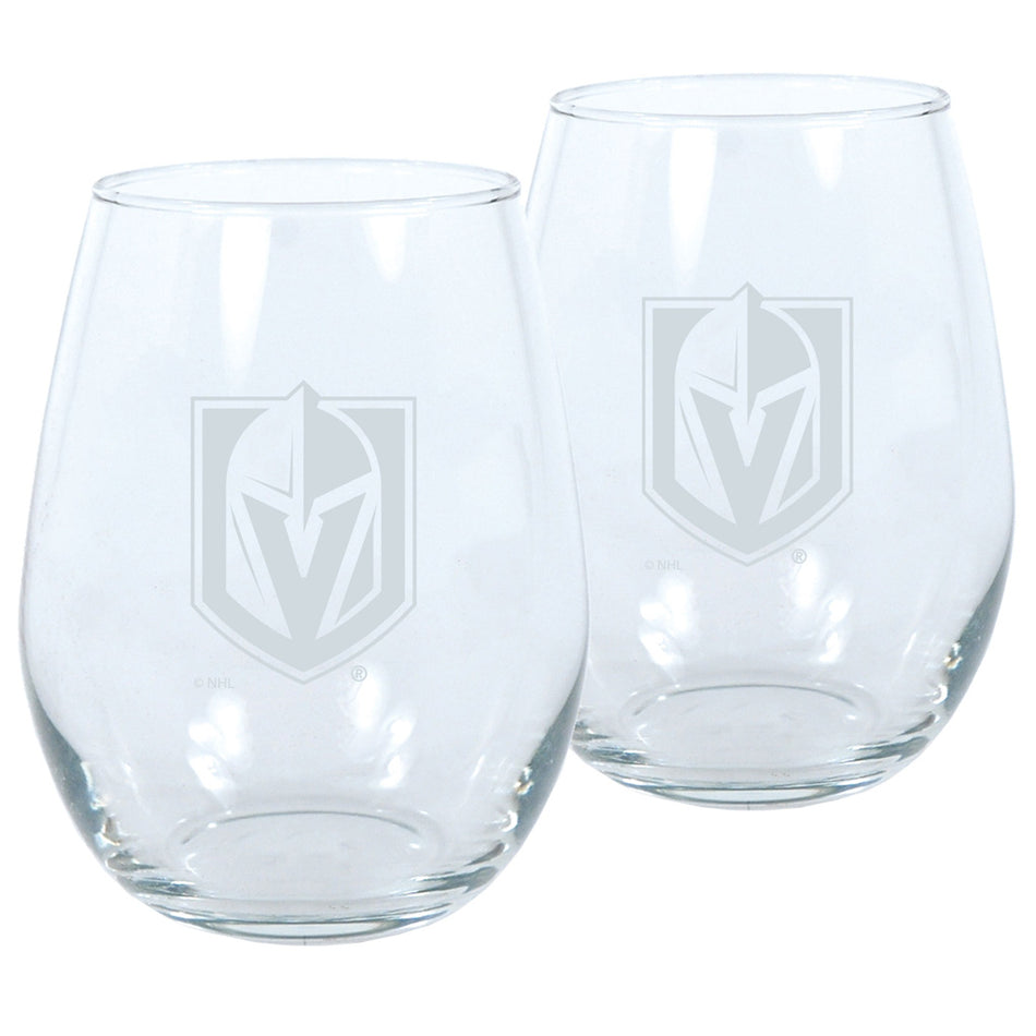 Vegas Golden Knights 2pk Wine Glass Set