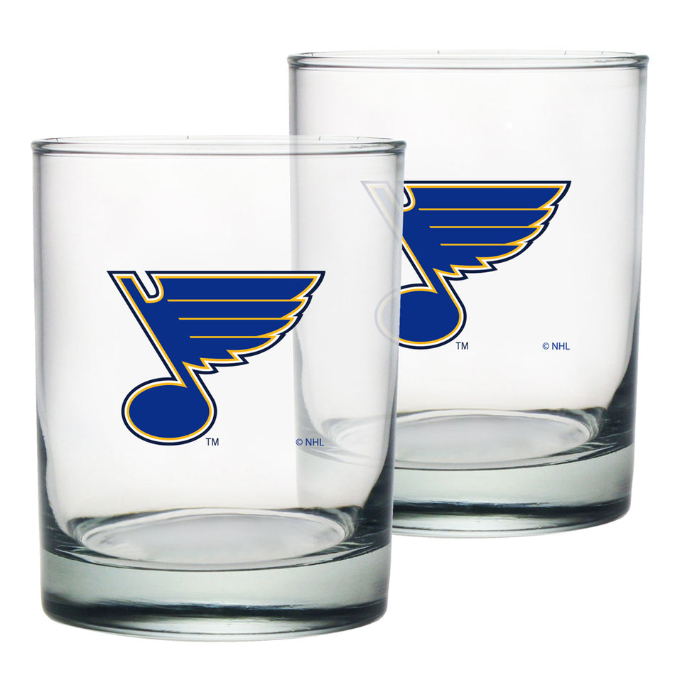 St. Louis Blues 2pk Rocks Glass Set