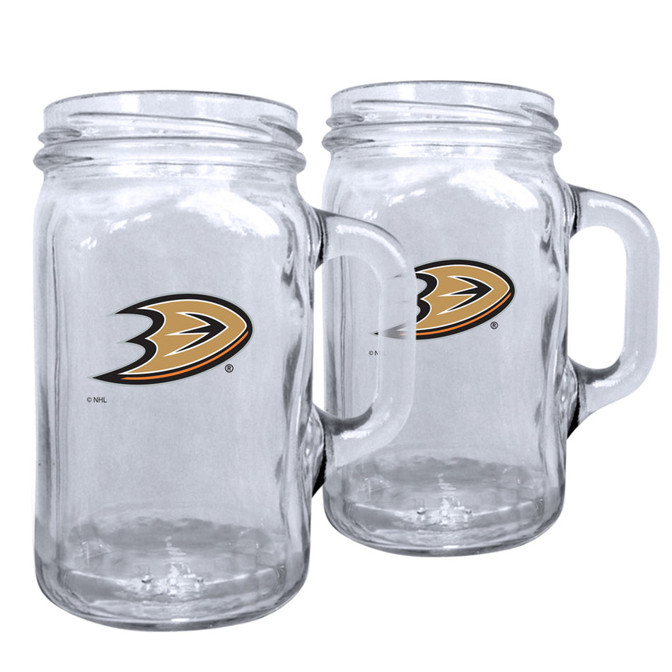Anaheim Ducks Mugs - Mason Jar Set