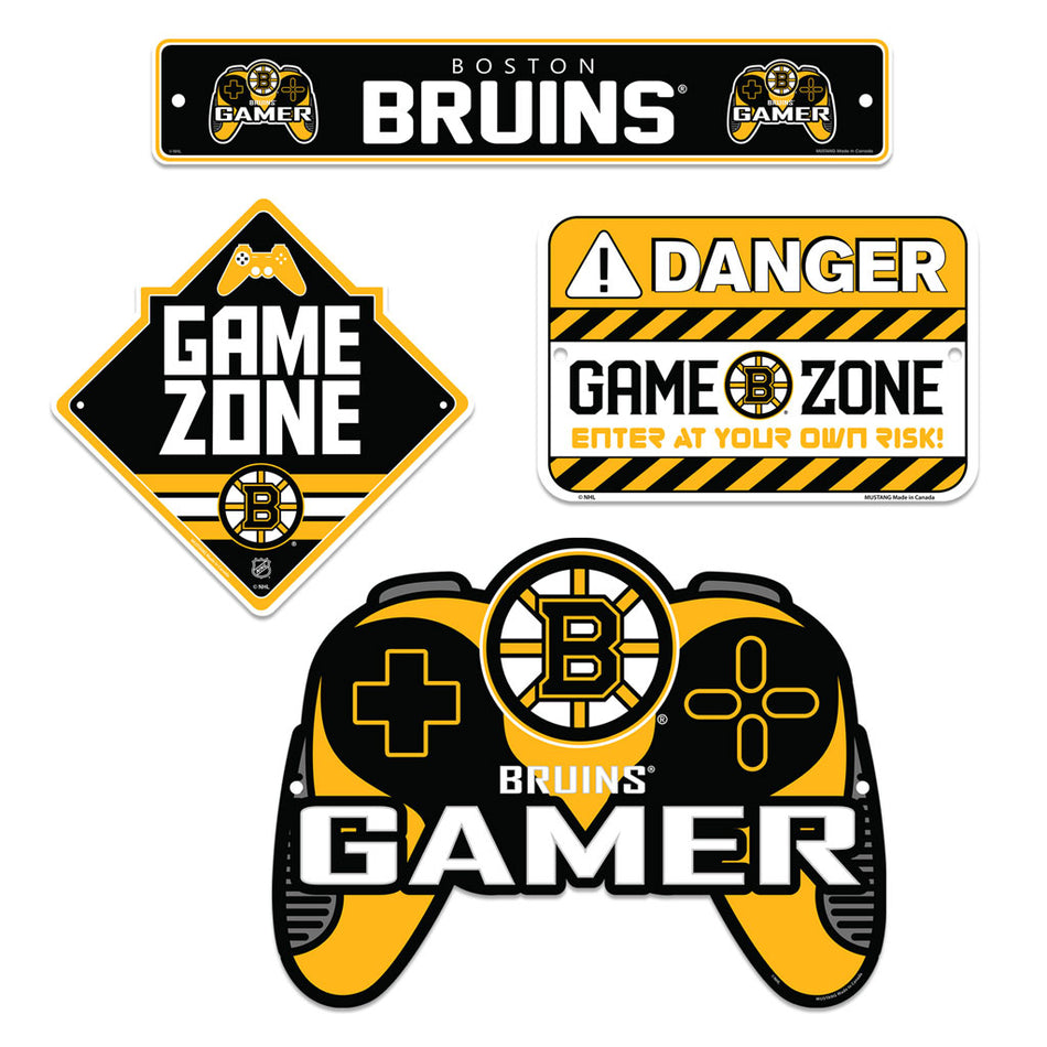 Boston Bruins Gaming Sign Set - 4 Piece