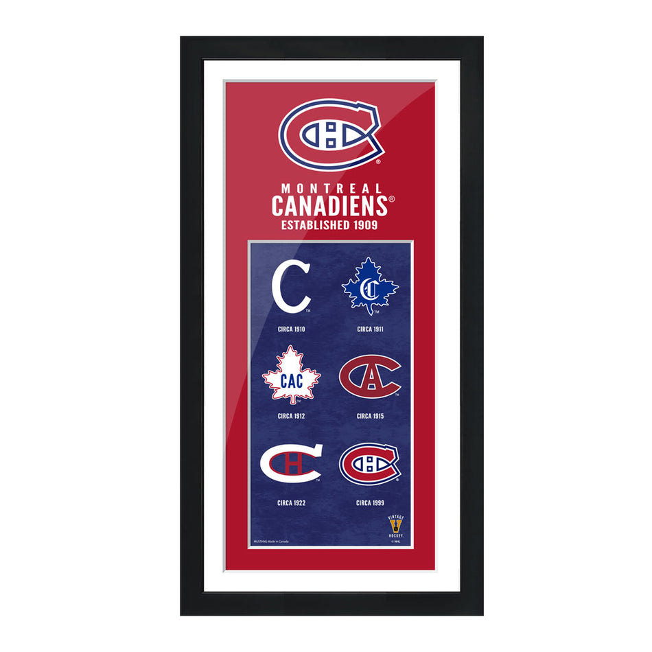 Montreal Canadiens Frame - 6" x 12" Logos to History