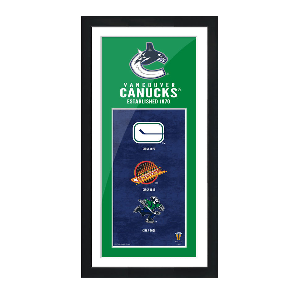 Vancouver Canucks Frame - 6" x 12" Logos to History