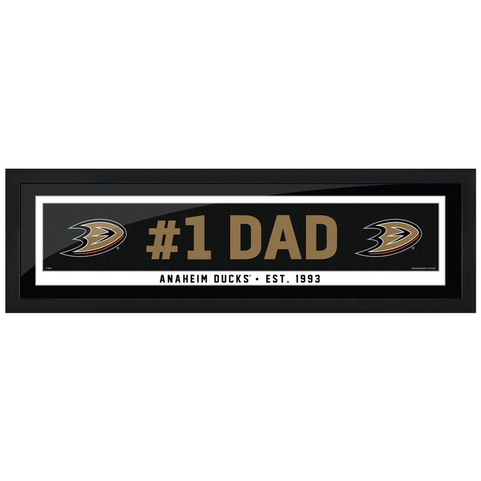 Anaheim Ducks Frame - 6" x 22" #1 Dad