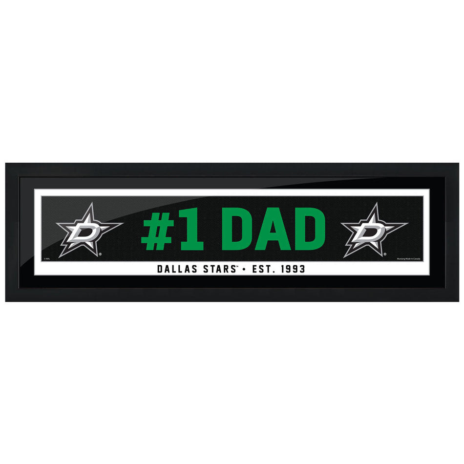 Dallas Stars Frame - 6" x 22" #1 Dad