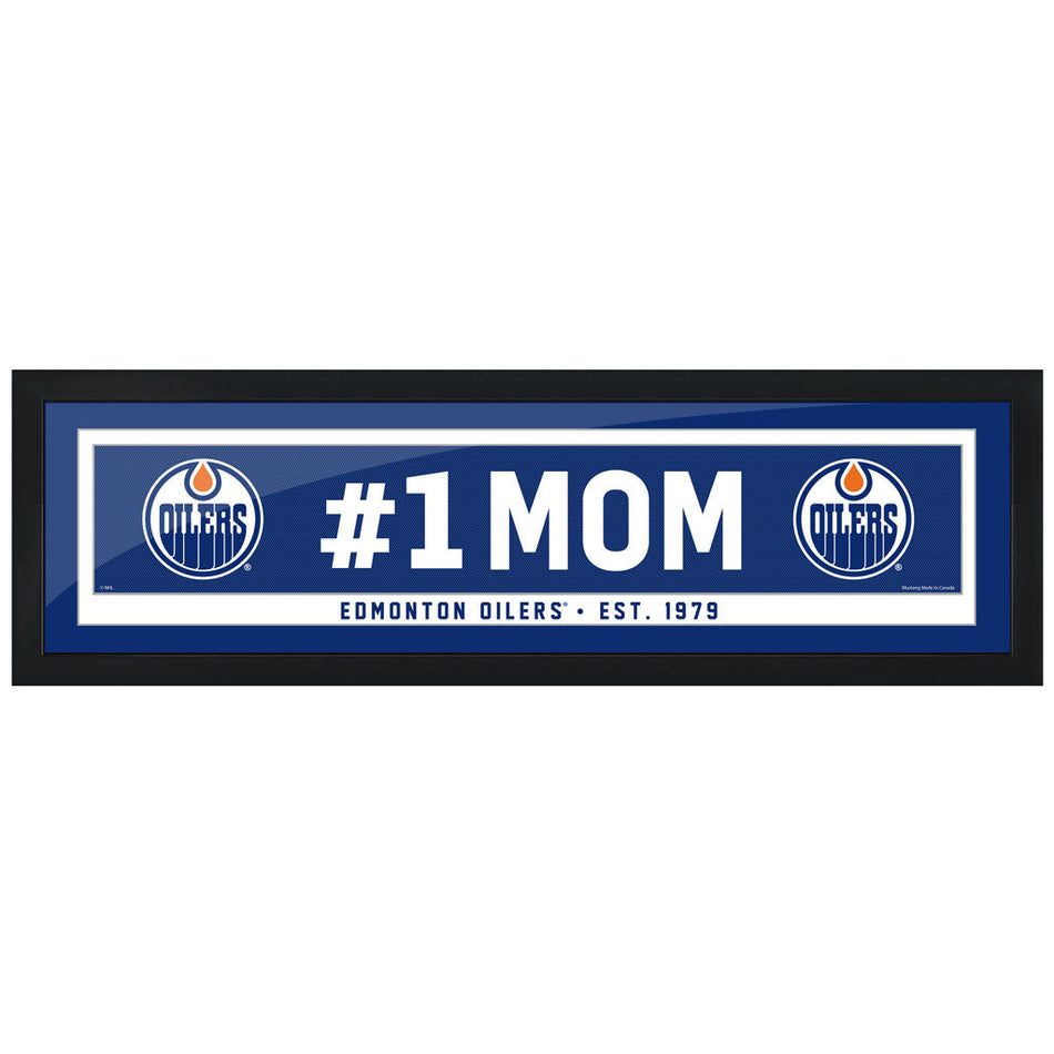 Edmonton Oilers Wall Art | #1 Mom Frame 6" x 22"