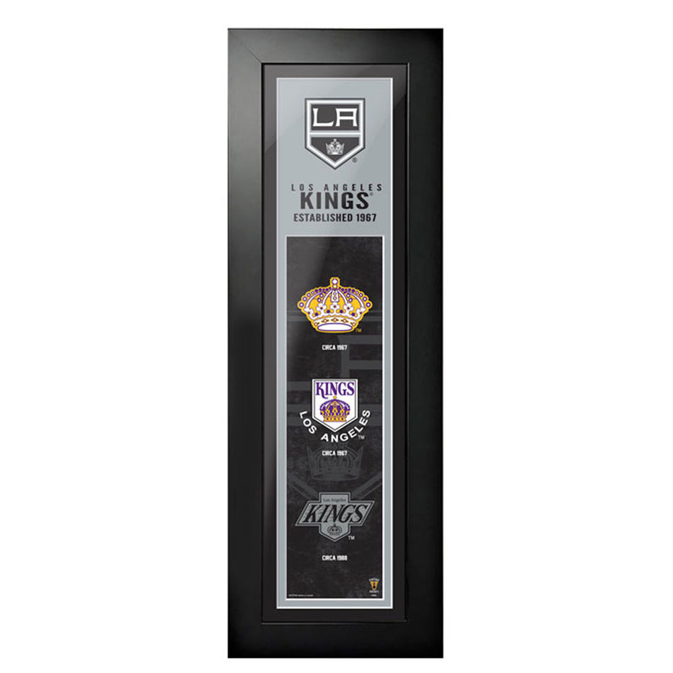 Los Angeles Kings 6"x22"  Logos to History Framed Art