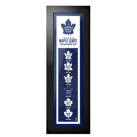 Toronto Maple Leafs Art-Logos to History Frame 6"x22"