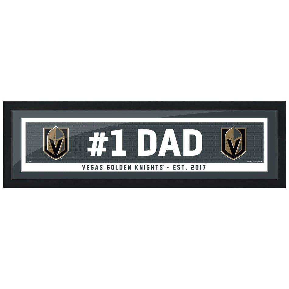 Vegas Golden Knights Frame - 6" x 22" #1 Dad