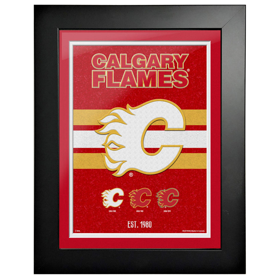 Calgary Flames 12x16 Team Tradition Framed Artwork