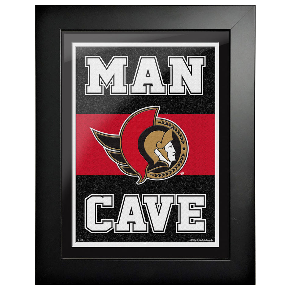 Ottawa Senators 12x16 Man Cave Framed Artwork