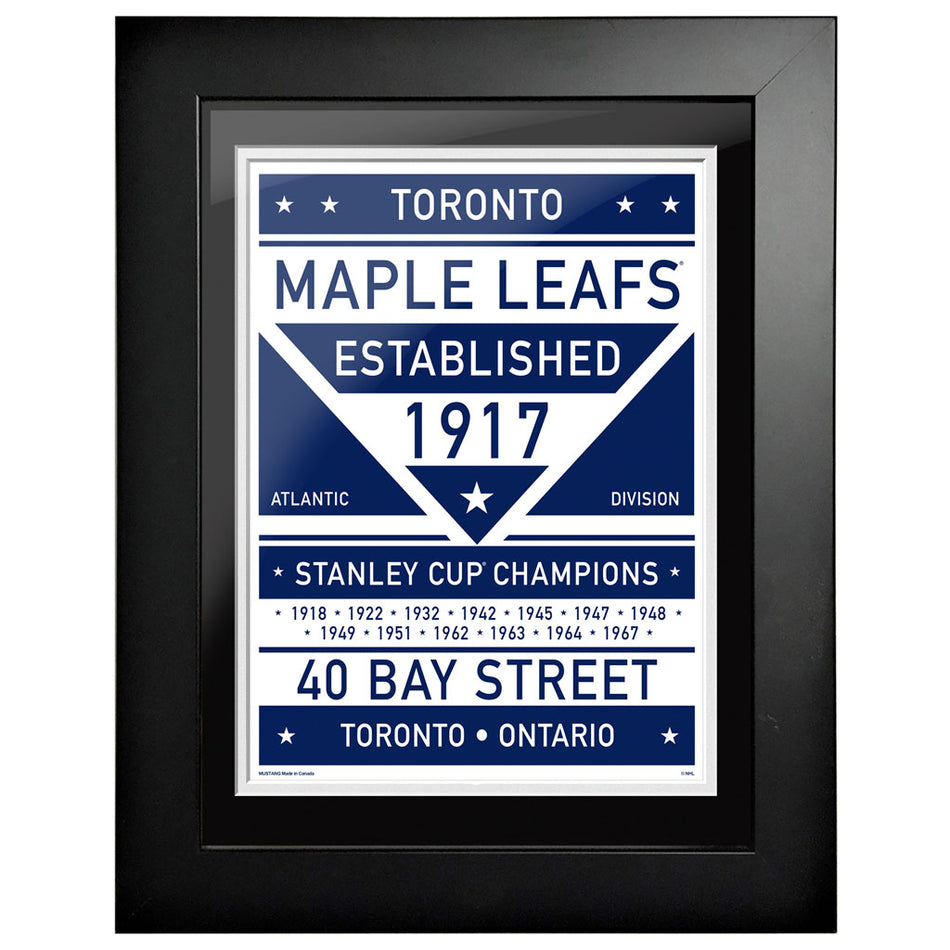 Toronto Maple Leafs Art-Dual-Tone Frame 12"x16"