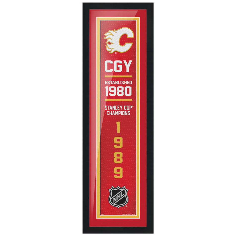 Calgary Flames 6x22 Empire Framed Sign