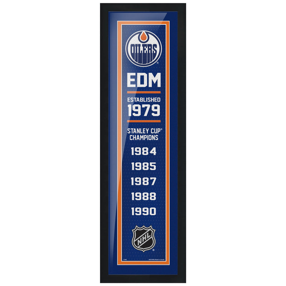 Edmonton Oilers Wall Art | Empire Frame 6" x 22"