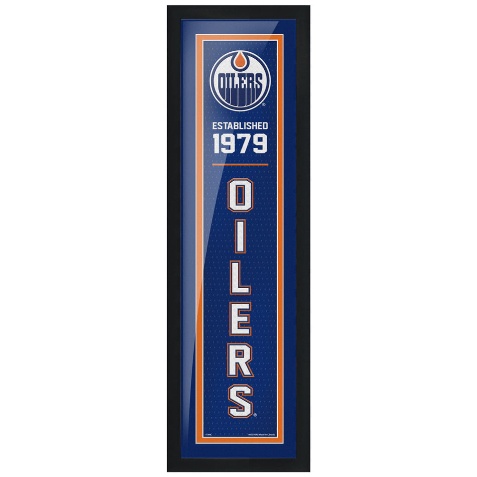 Edmonton Oilers Wall Art | Established Frame 6" x 22"