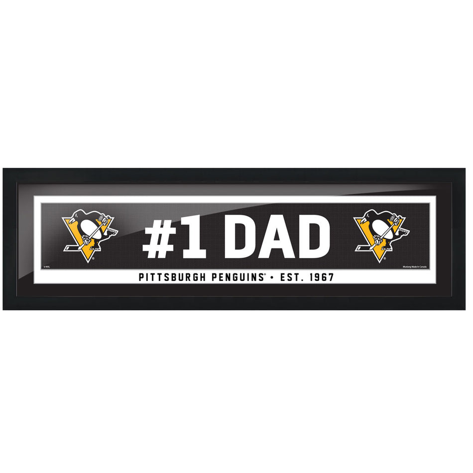 Pittsburgh Penguins Frame - 6" x 22" #1 Dad