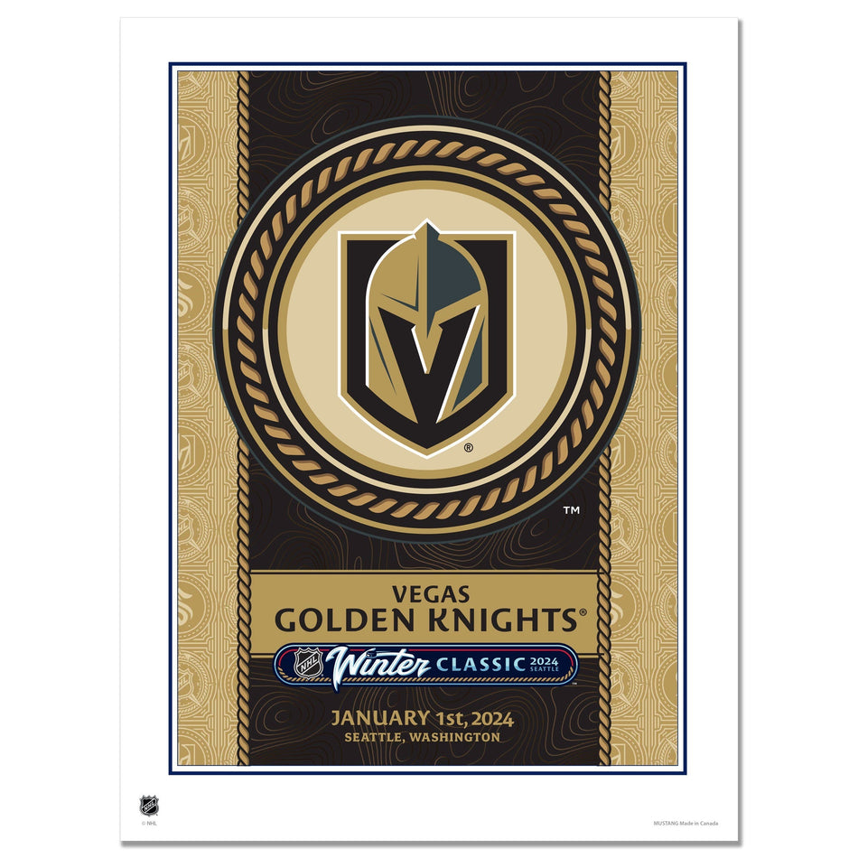 NHL Winter Classic 2024 Vegas Golden Knights Print - 12”x 16”