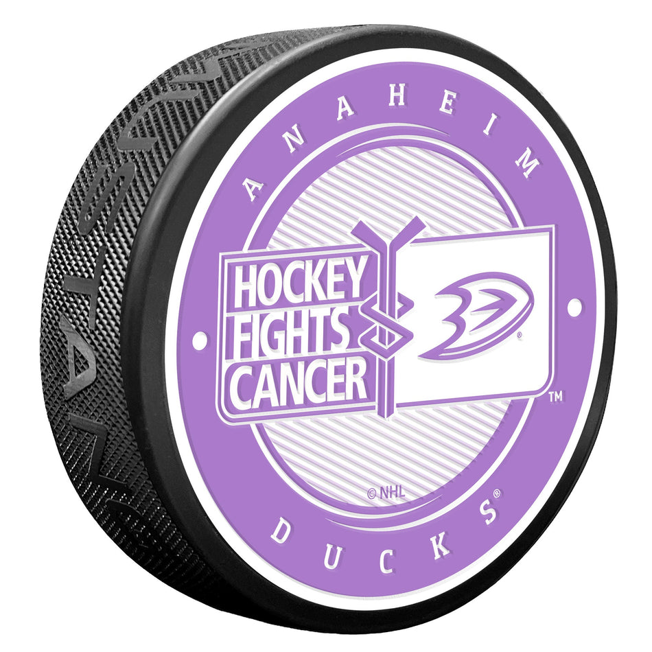 Anaheim Ducks Puck - Hockey Fights Cancer