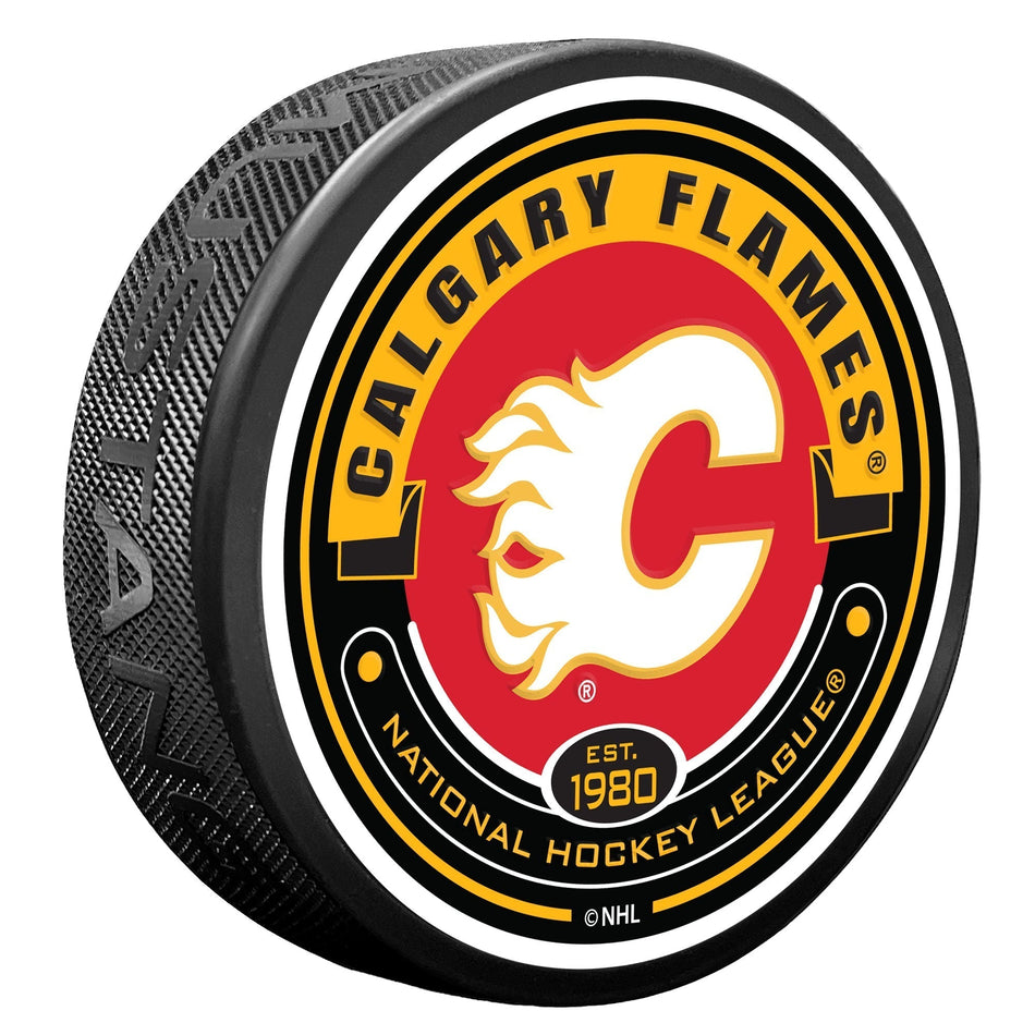 Calgary Flames Puck - Rinkside
