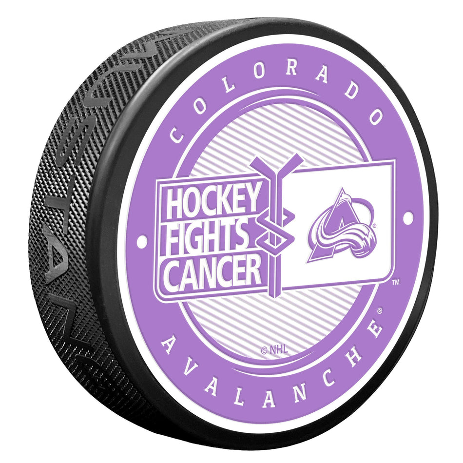 Colorado Avalanche Puck - Hockey Fights Cancer