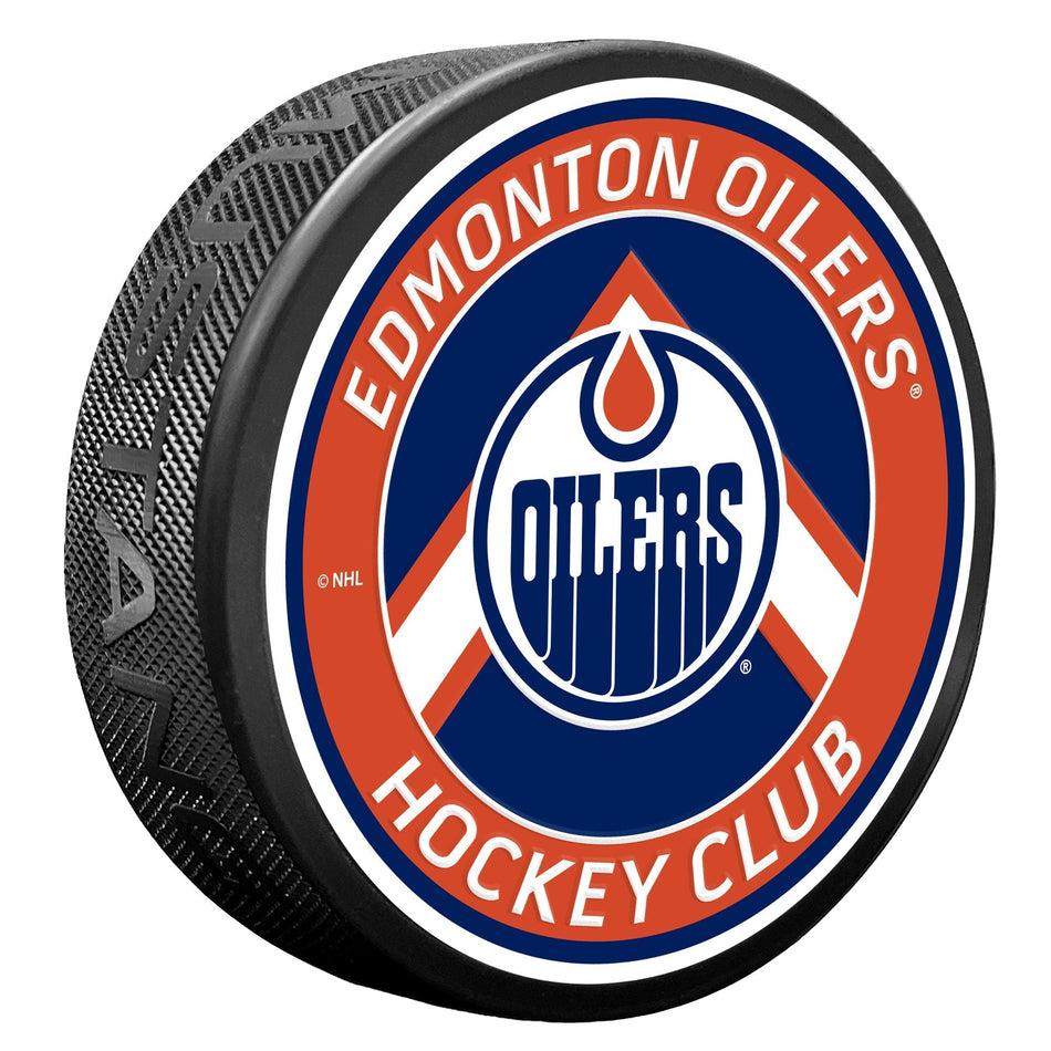 Edmonton Oilers Puck | Chevron Banner