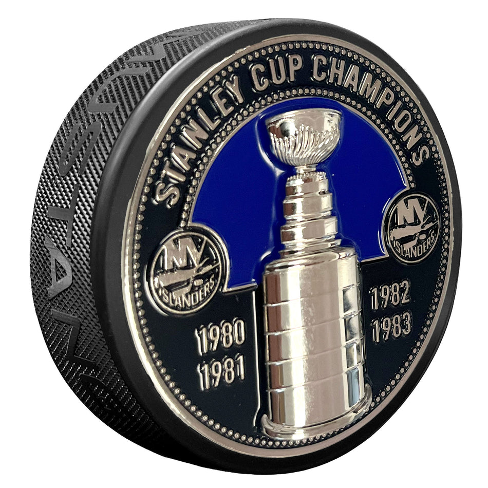 New York Islanders Puck - Ultra 3D Stanley Cup Medallion