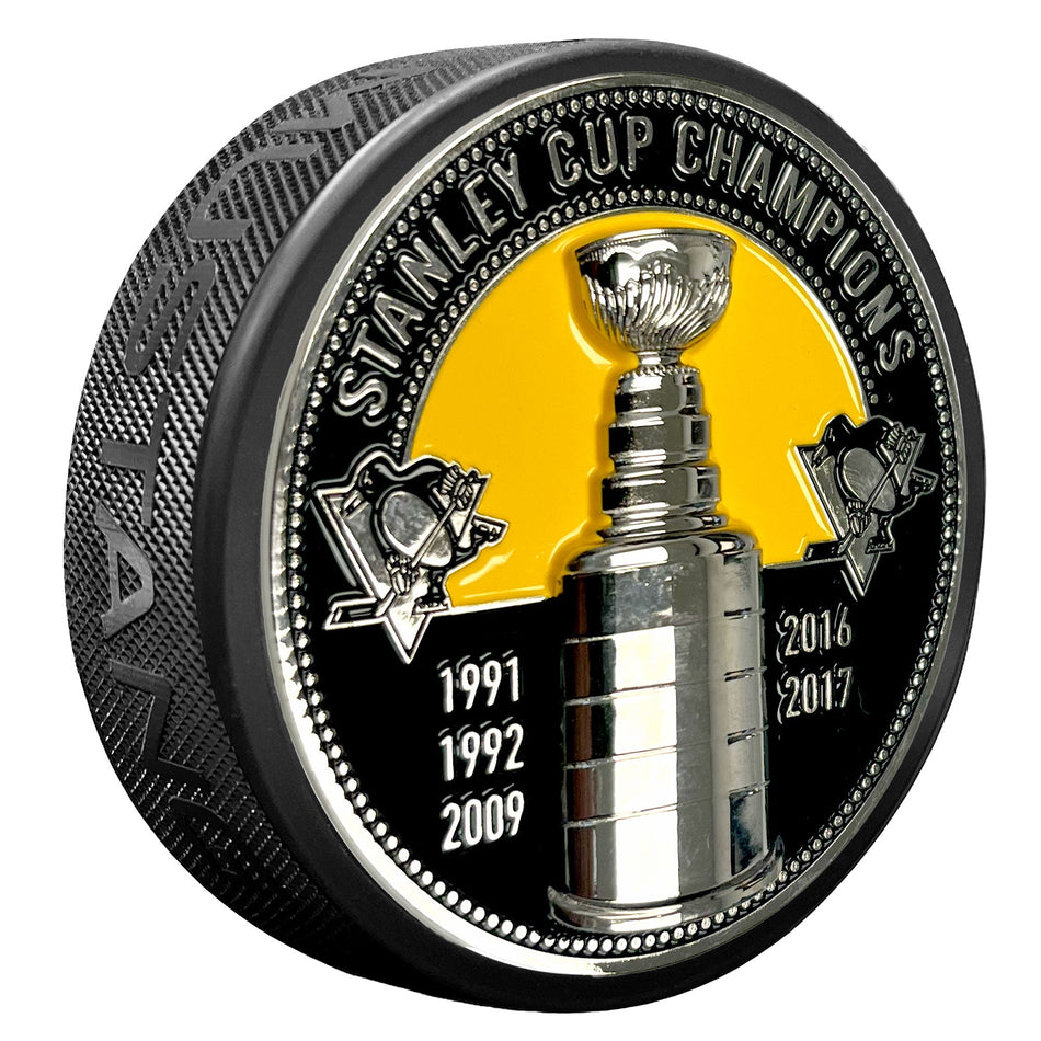 Pittsburgh Penguins Puck - Ultra 3D Stanley Cup Medallion