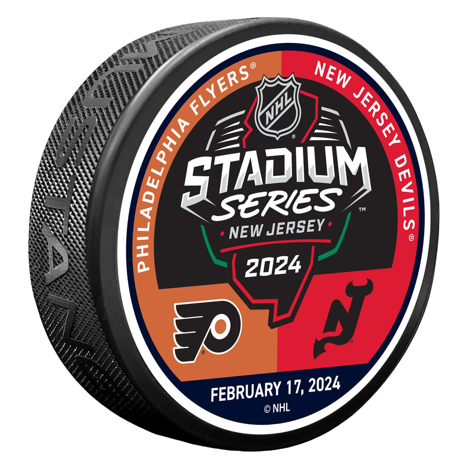 2024 NHL Stadium Series Puck - Flyers & Devils Match Up