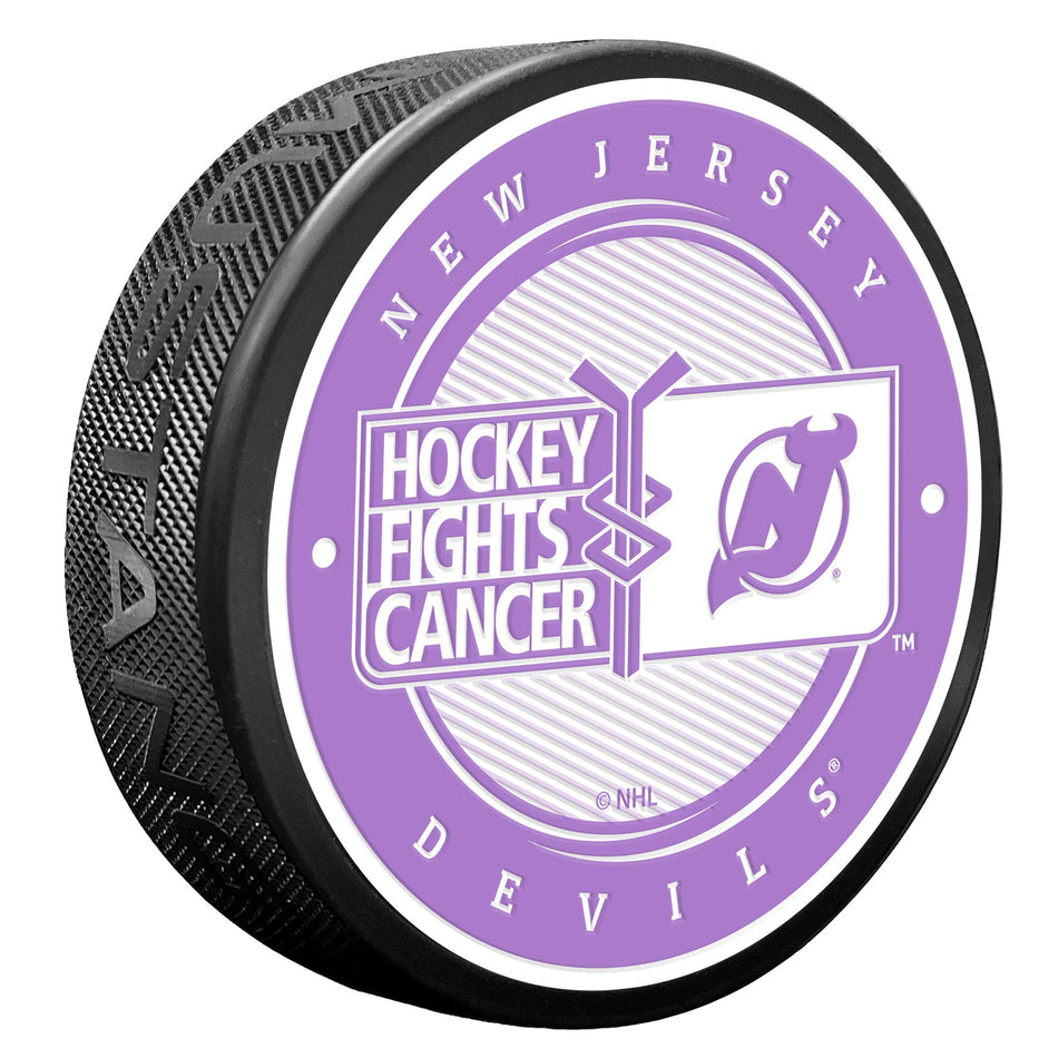 New Jersey Devils Puck - Hockey Fights Cancer