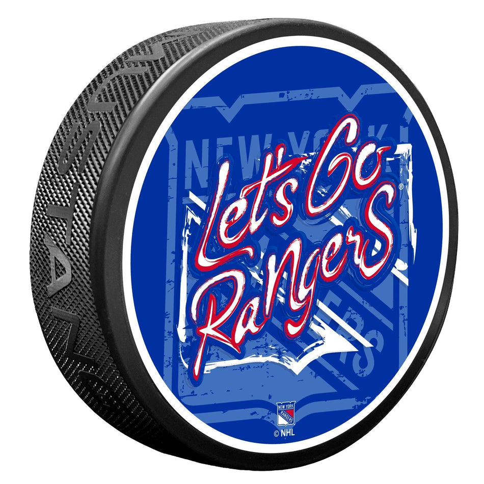 New York Rangers Puck - Let's Go