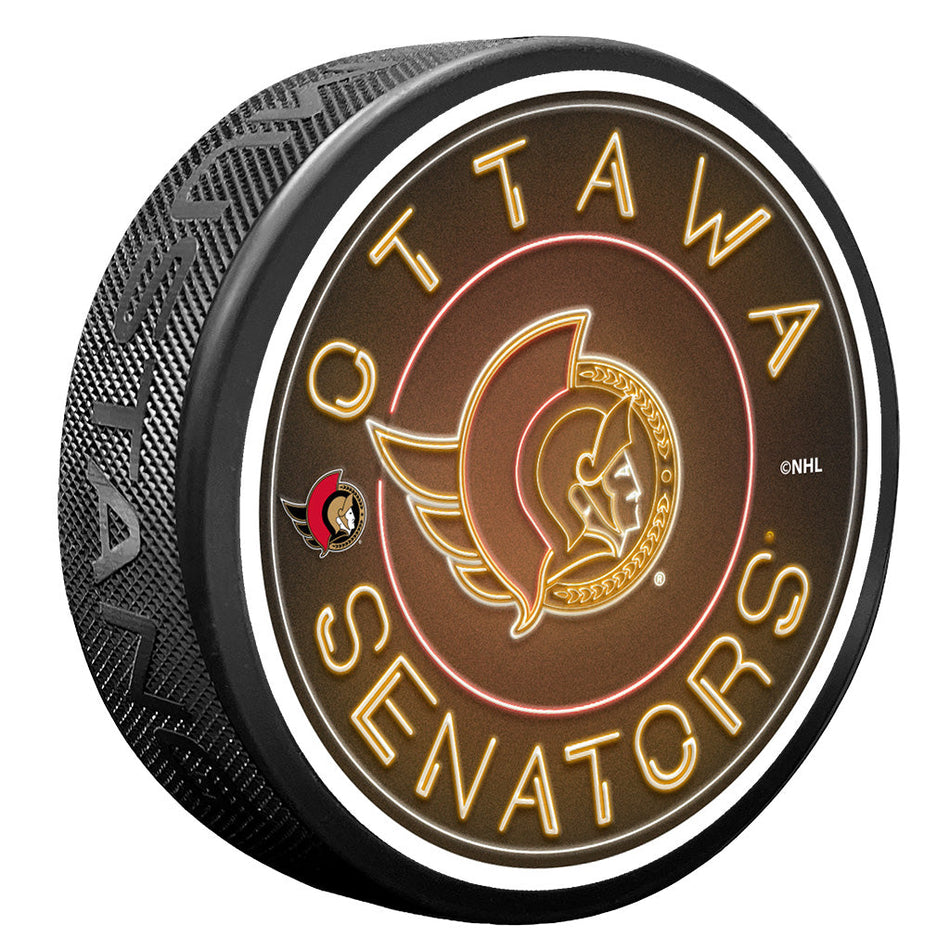 Ottawa Senators Puck - Neon