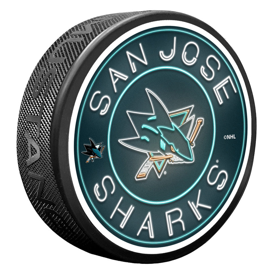 San Jose Sharks Puck - Neon
