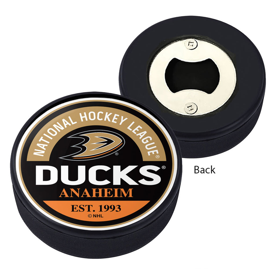 Anaheim Ducks Puck Bottle Opener