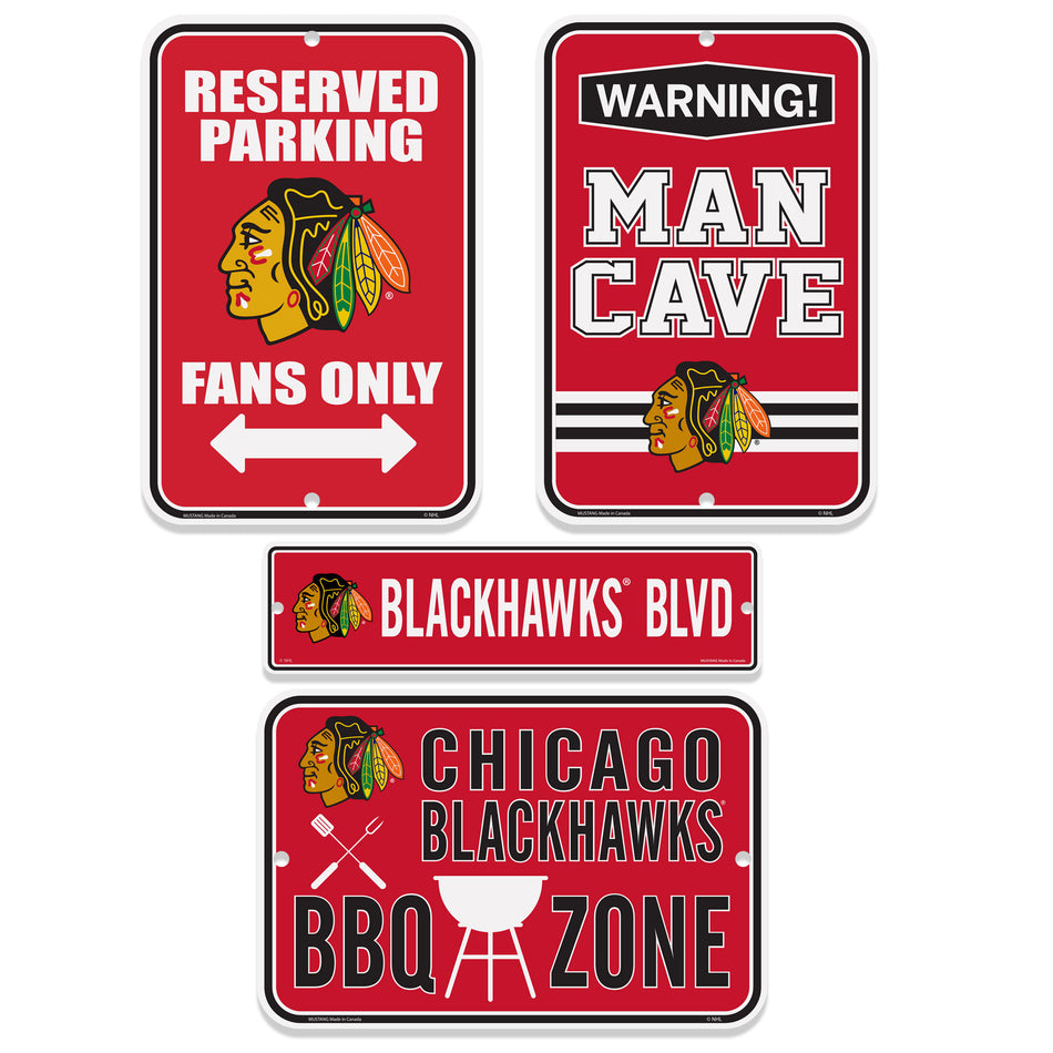 Chicago Blackhawks Signs - 4 Pack Fan Set