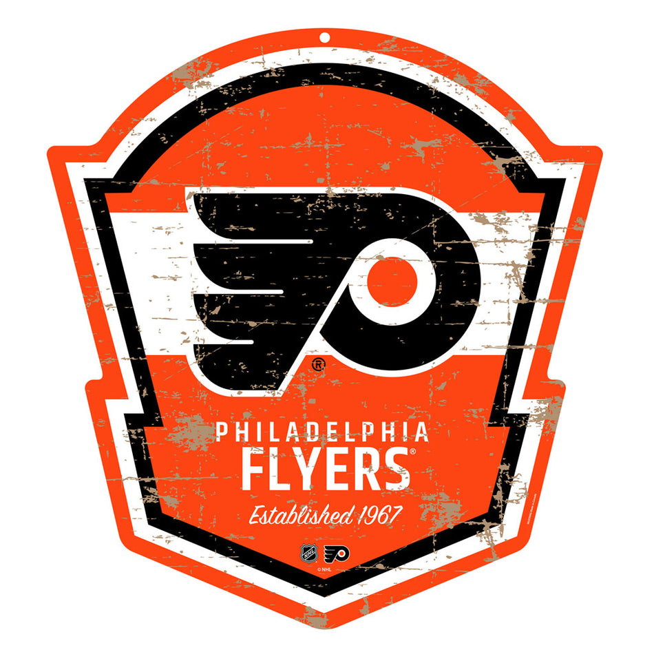 Philadelphia Flyers 22" PVC Distressed Shield