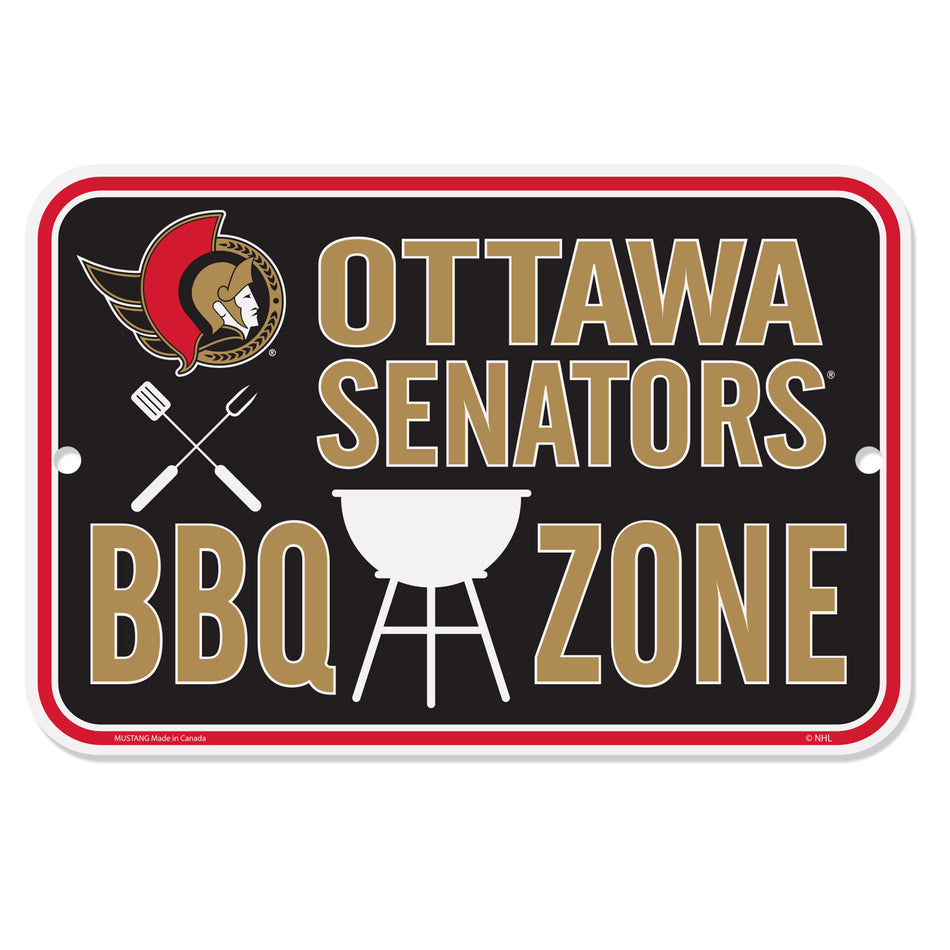 Ottawa Senators Sign - 10"x15" BBQ Zone
