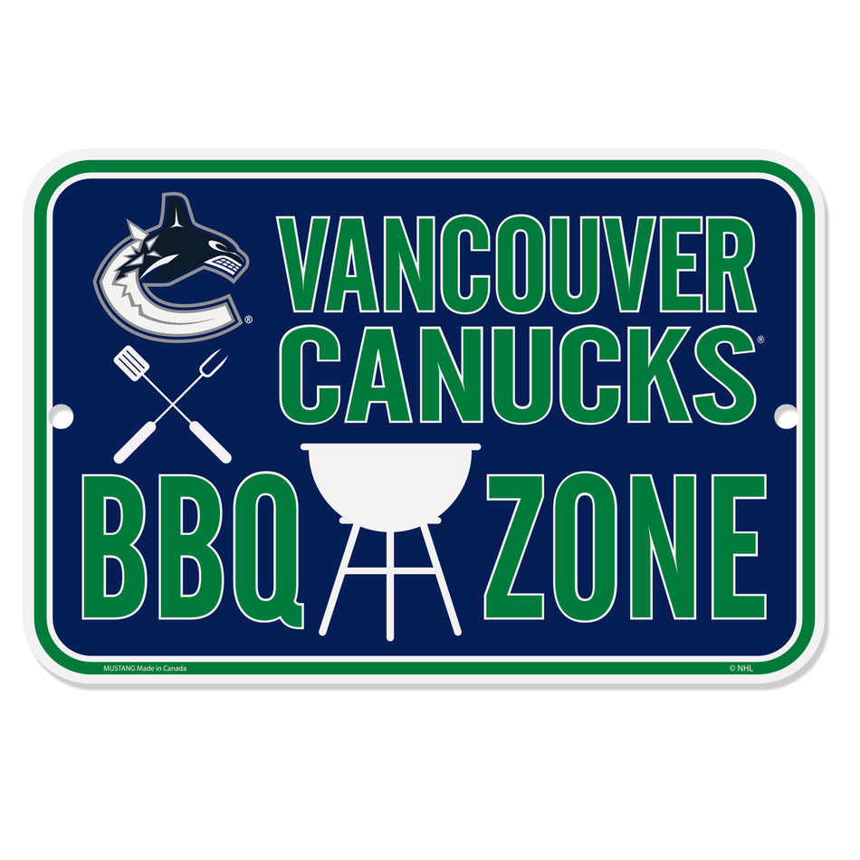 Vancouver Canucks Sign - 10" x 15" BBQ Zone
