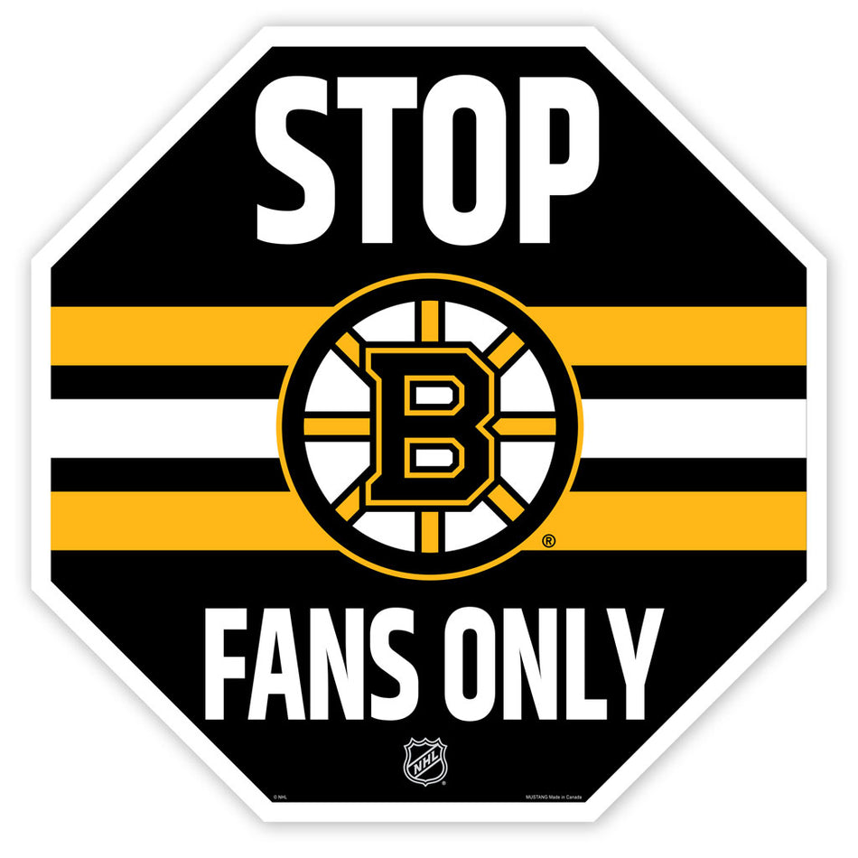 Boston Bruins 23"  Stop Fans Only Sign