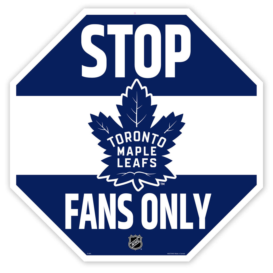 Toronto Maple Leafs 23"  Stop Fans Only Sign