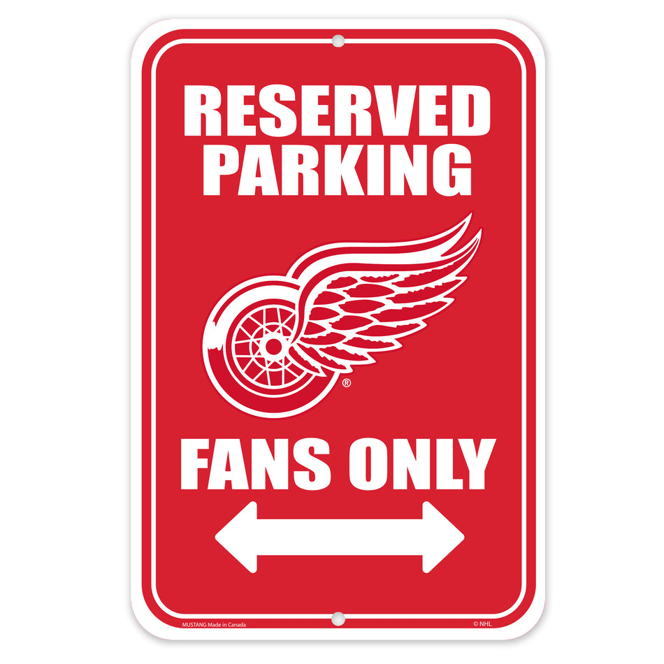 Detroit Red Wings 10x15 Parking Sign