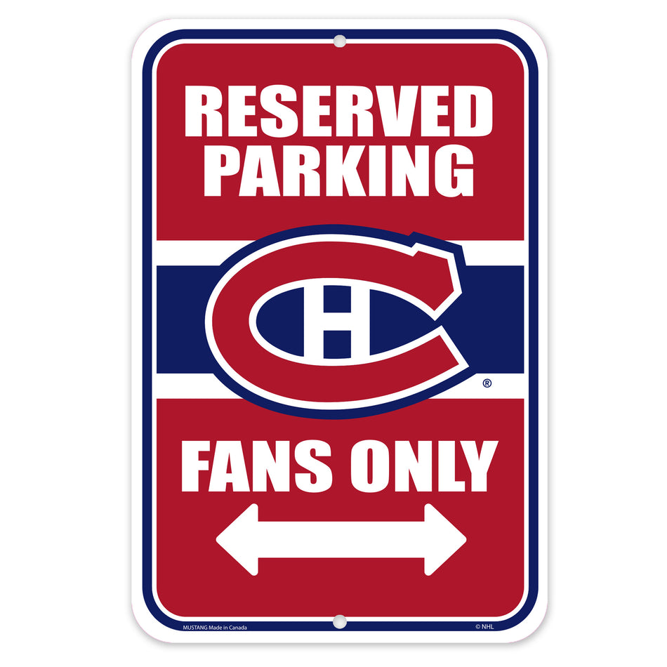Montreal Canadiens 10x15 Parking Sign