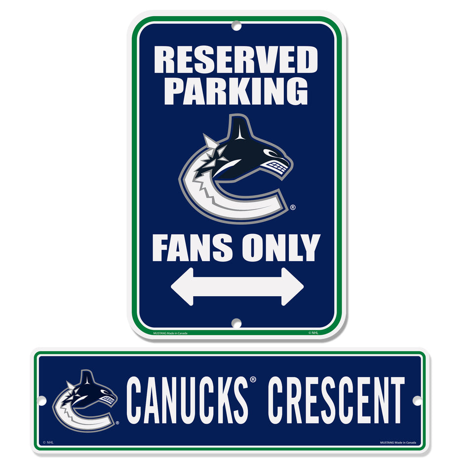 Vancouver Canucks Signs - 2 Pack Parking & Street Set