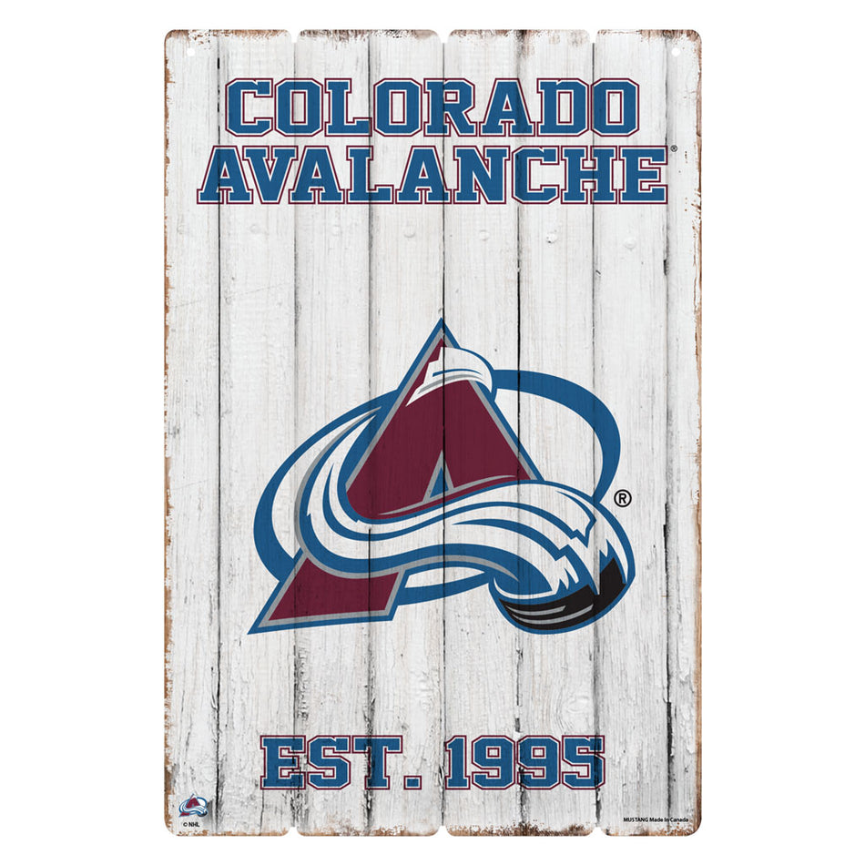 Colorado Avalanche 24x16 Established Faux Wood Sign