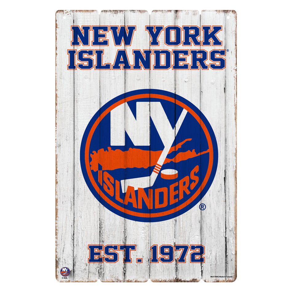 New York Islanders 24x16 Established Faux Wood Sign