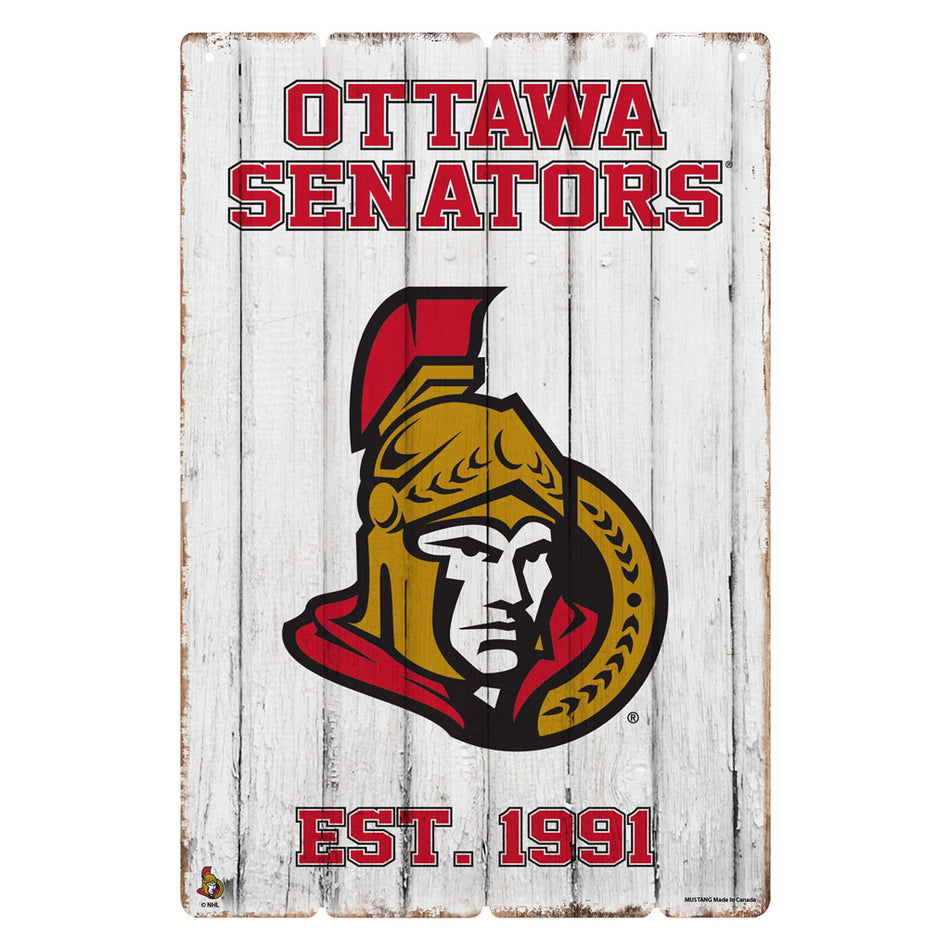 Ottawa Senators 24x16 Established Faux Wood Sign
